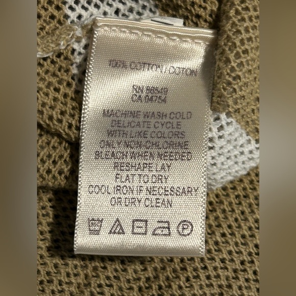 Tommy Bahama Striped Swimsuit Cover Top Sand White Sz large long sleeve coastal - Picture 14 of 16